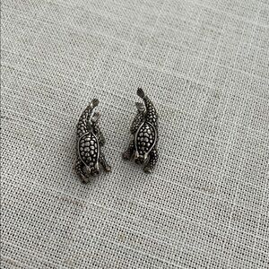KIESELSTEIN CORD EARRINGS IN SILVER (toad) (frog)